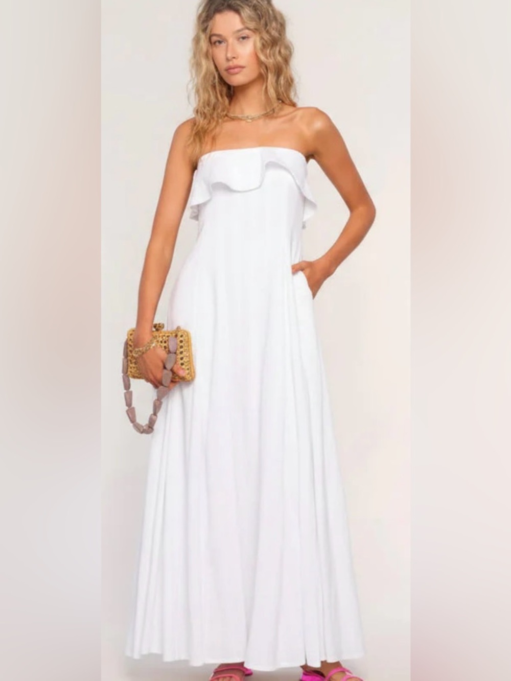 Heartloom White Ruffled Maxi Dress